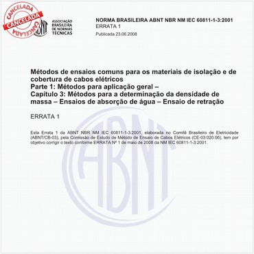 NBRNM-IEC60811-1-3 de 06/2001