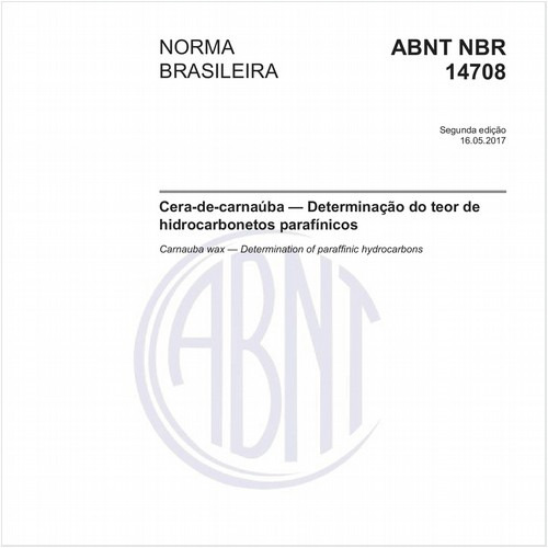 Cera-de-carnaúba - Determinação do teor de hidrocarbonetos parafínicos