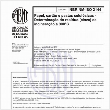 NBRNM-ISO2144 de 06/2001
