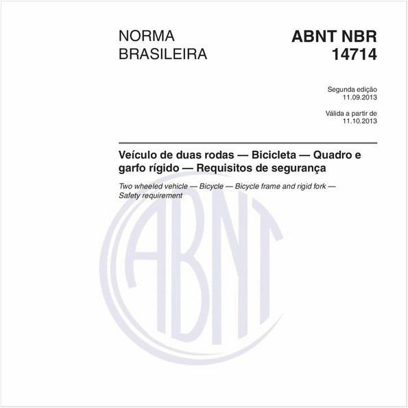 Veículo de duas rodas — Bicicleta — Quadro e garfo rígido — Requisitos de segurança