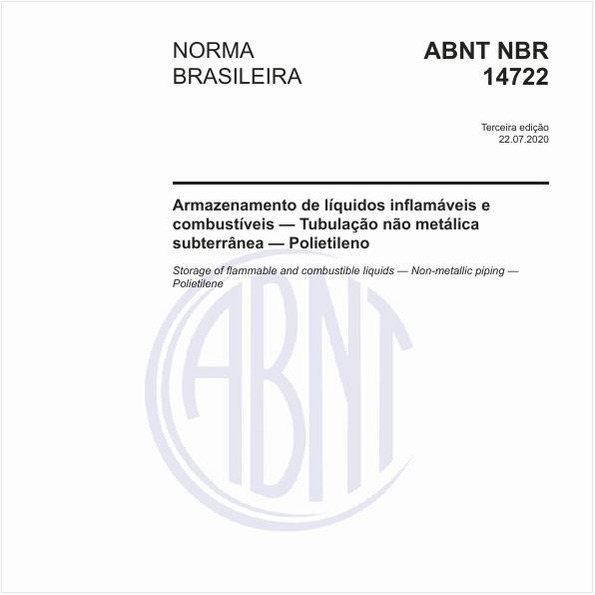 Armazenamento de líquidos inflamáveis e combustíveis — Tubulação não metálica subterrânea — Polietileno