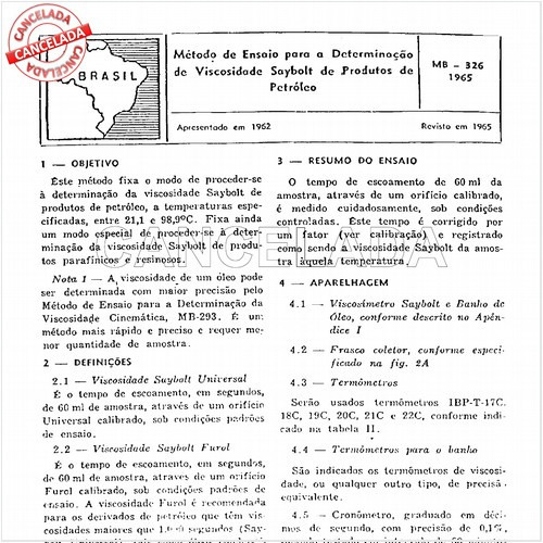 Método de ensaio para a determinação de viscosidade Saybolt de produtos de petróleo