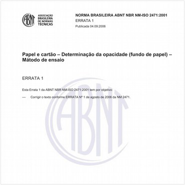 NBRNM-ISO2471 de 08/2001