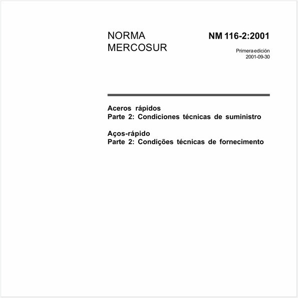 Aços-rápidos - Parte 2: Condições técnicas de fornecimeto