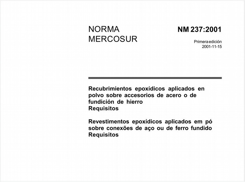 Revestimentos epoxídicos aplicados em pó sobre conexões de aço ou de ferro fundido - Requisitos