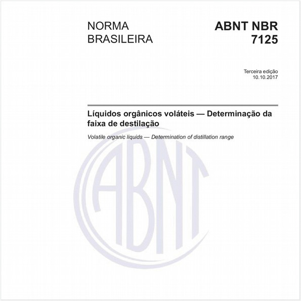 Líquidos orgânicos voláteis - Determinação da faixa de destilação