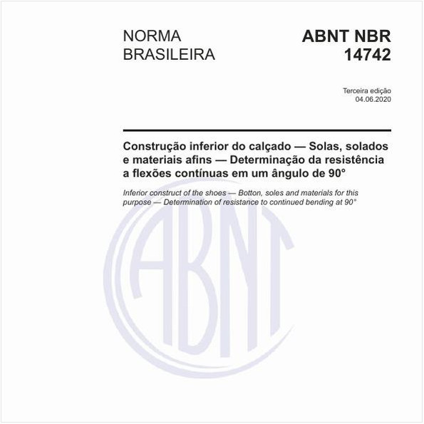 Construção inferior do calçado — Solas, solados e materiais afins — Determinação da resistência a flexões contínuas em um ângulo de 90°