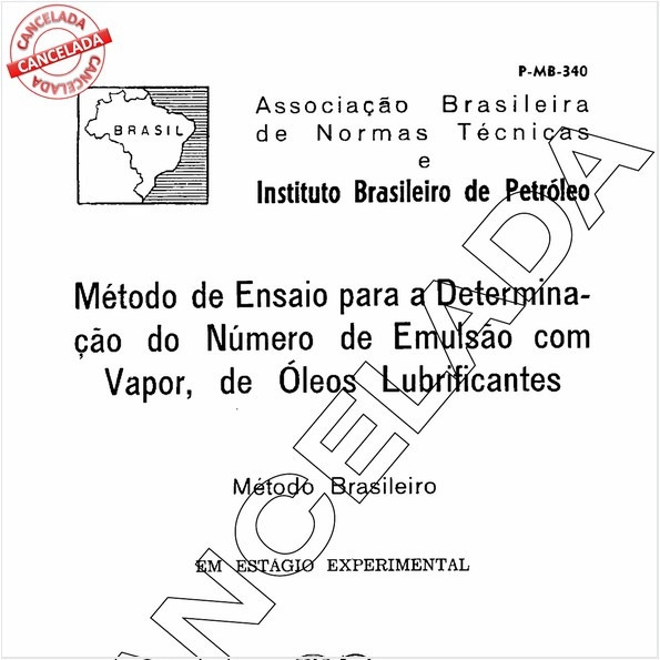 Método de ensaio para a determinação do número de emulsão com vapor, de óleos lubrificantes