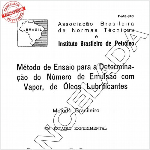 Método de ensaio para a determinação do número de emulsão com vapor, de óleos lubrificantes