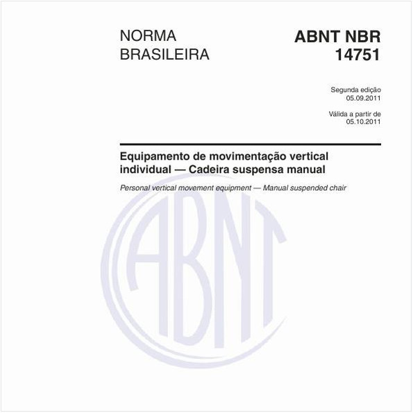Equipamento de movimentação vertical individual — Cadeira suspensa manual