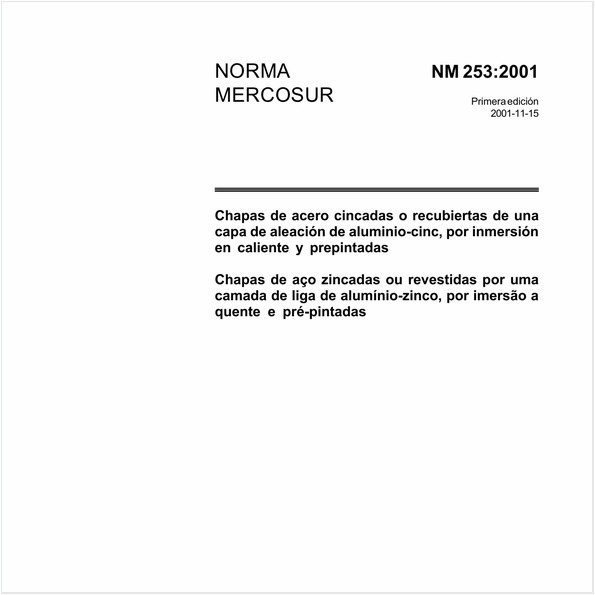 Chapas de aço zincadas ou revestidas por um camada de liga de alumínio-zinco, por imersão a quente e pré-pintadas