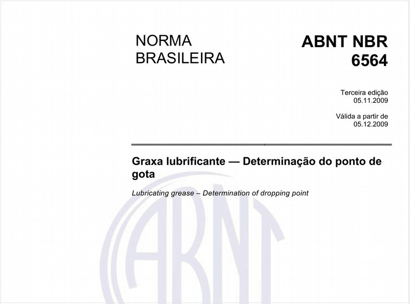 Graxa lubrificante - Determinação do ponto de gota
