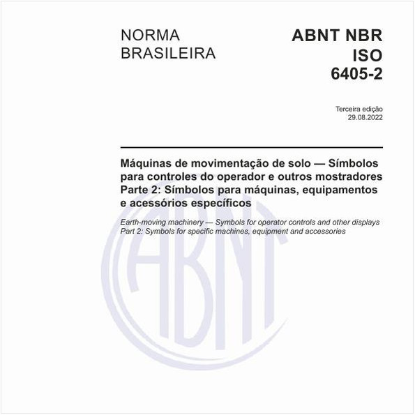 Máquinas de movimentação de solo - Símbolos para controles do operador e outros mostradores - Parte 2: Símbolos para máquinas, equipamentose acessórios específicos
