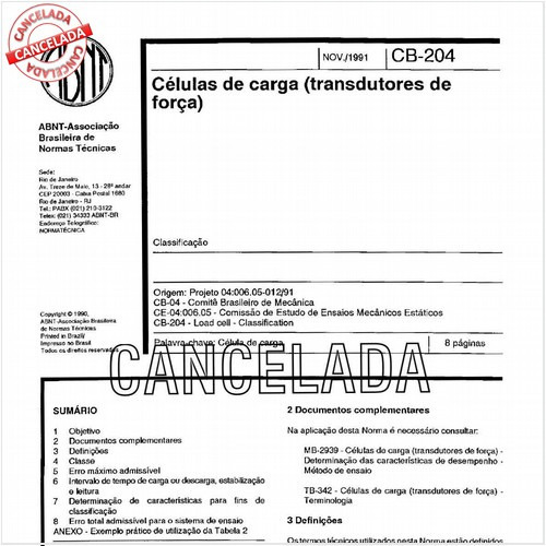 Células de carga (transdutores de força)