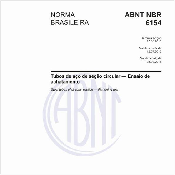 Tubos de aço de seção circular — Ensaio de achatamento