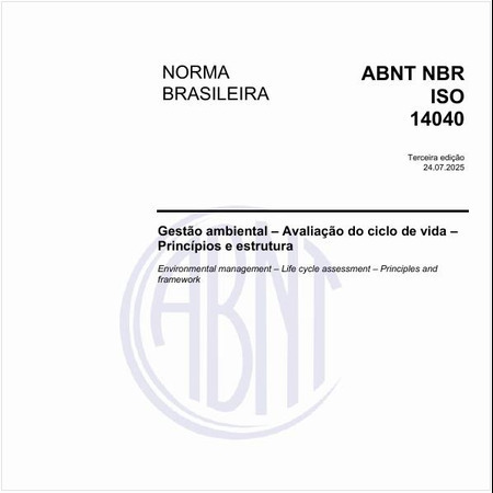 Gestão ambiental - Avaliação do ciclo de vida - Princípios e estrutura