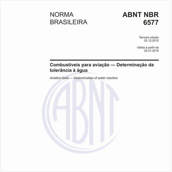 Combustíveis para aviação - Determinação da tolerância à água