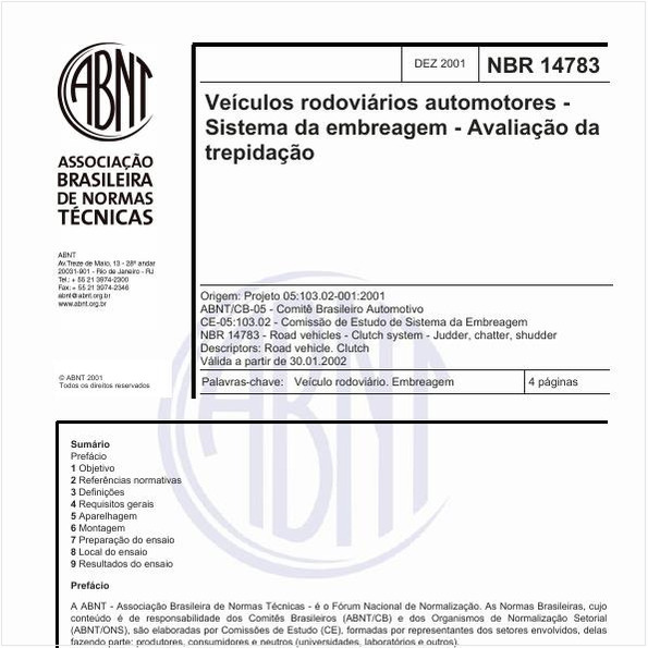 Veículos rodoviários automotores - sistema da embreagem - Avaliação da trepidação