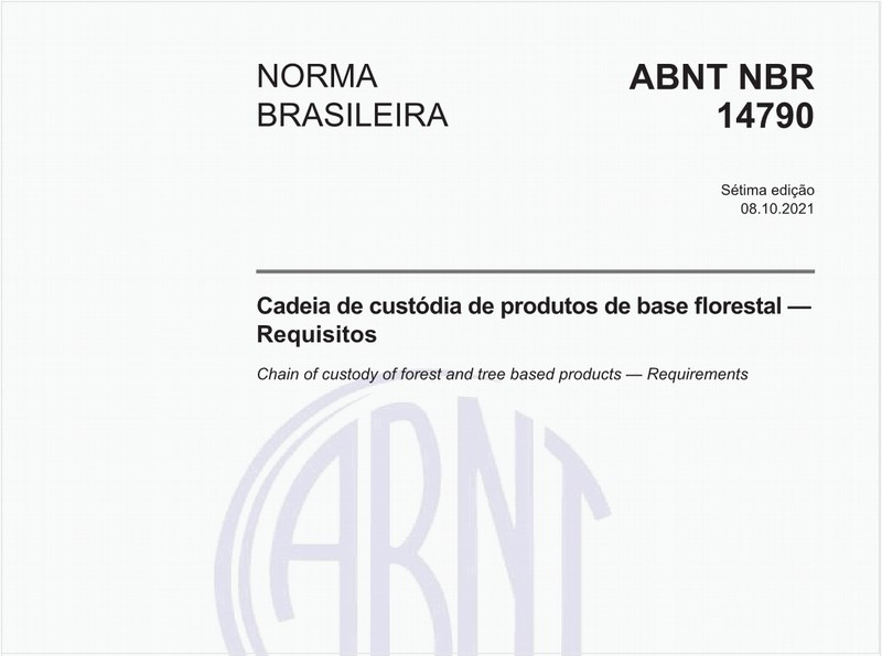 Cadeia de custódia de produtos de base florestal - Requisitos