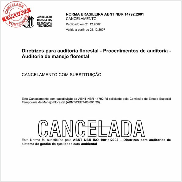 Diretrizes para auditoria florestal - Procedimentos de auditoria - Auditoria de manejo florestal