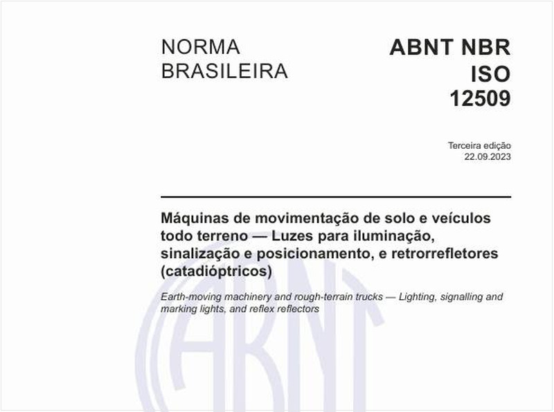 Máquinas de movimentação de solo e veículos todo terreno — Luzes para iluminação, sinalização e posicionamento, e retrorrefletores (catadióptricos)