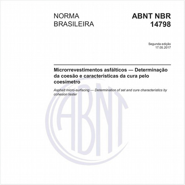 Microrrevestimentos asfálticos - Determinação da coesão e características da cura pelo coesímetro