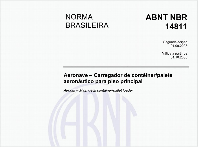 Aeronave - Carregador de contêiner/palete aeronáutico para piso principal