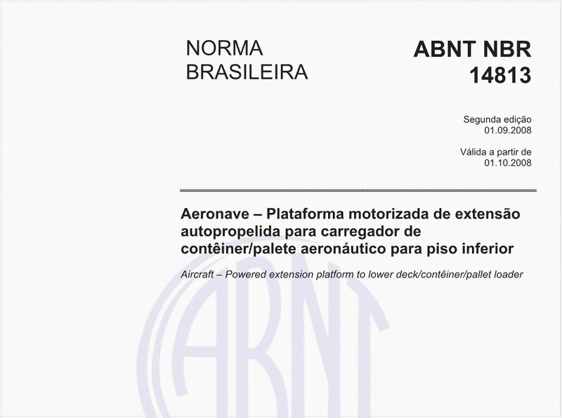 Aeronaves - Plataforma motorizada de extensão autopropelida para carregador de contêiner/palete aeronáutico para piso inferior