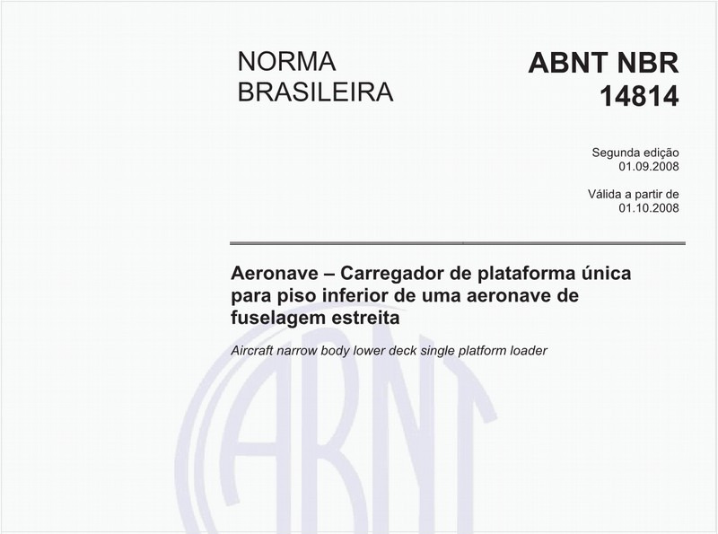 Aeronaves - Carregador de plataforma única para piso inferior de uma aeronave de fuselagem estreita