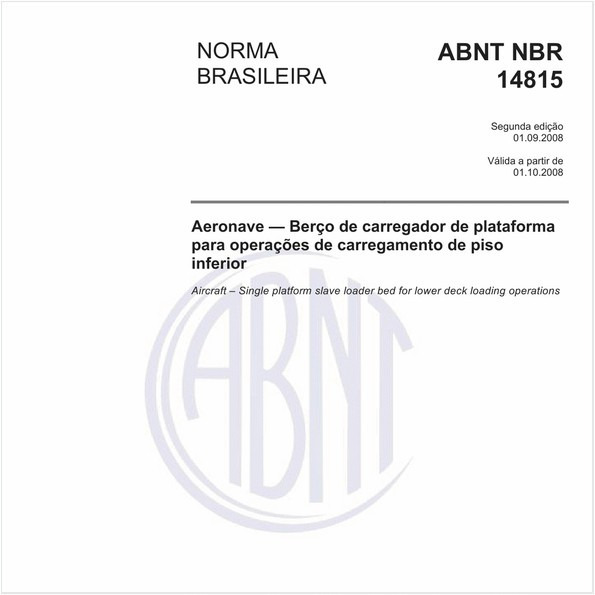 Aeronave - Berço de carregador de plataforma para operações de carregamento de piso inferior