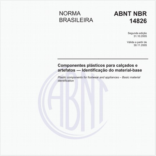 Componentes plásticos para calçados e artefatos - Identificação do material-base