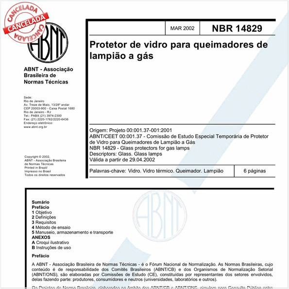 Protetor de vidro para queimadores de lampião a gás