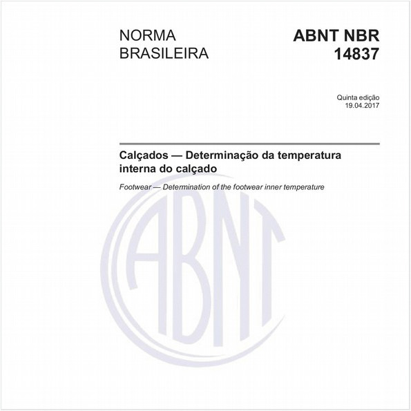 Calçados — Determinação da temperatura interna do calçado