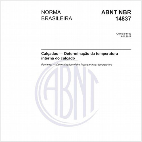 Calçados — Determinação da temperatura interna do calçado