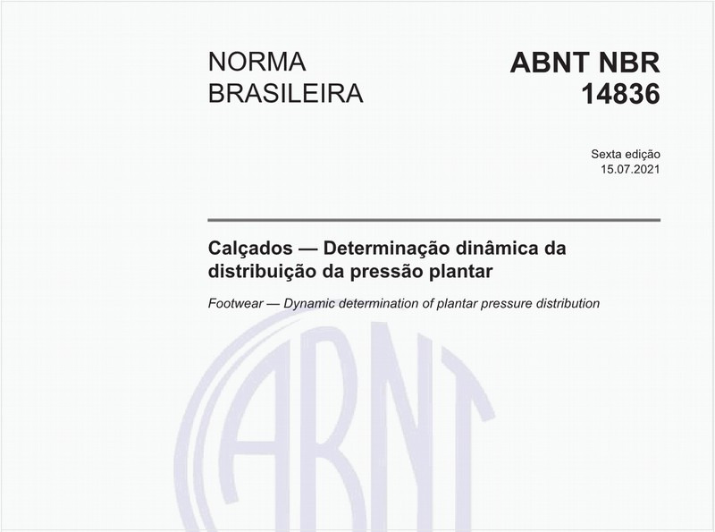Calçados - Determinação dinâmica da distribuição da pressão plantar