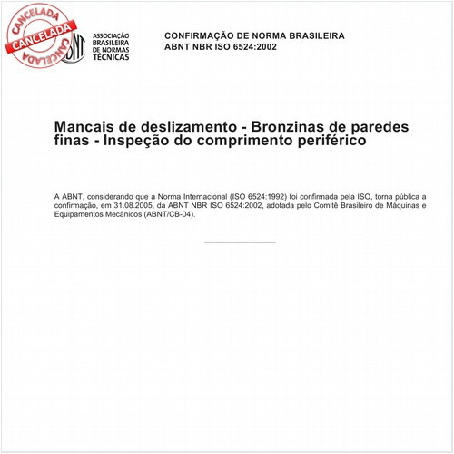 Mancais de deslizamento - Bronzinas de paredes finas - Inspeção do comprimento periférico 