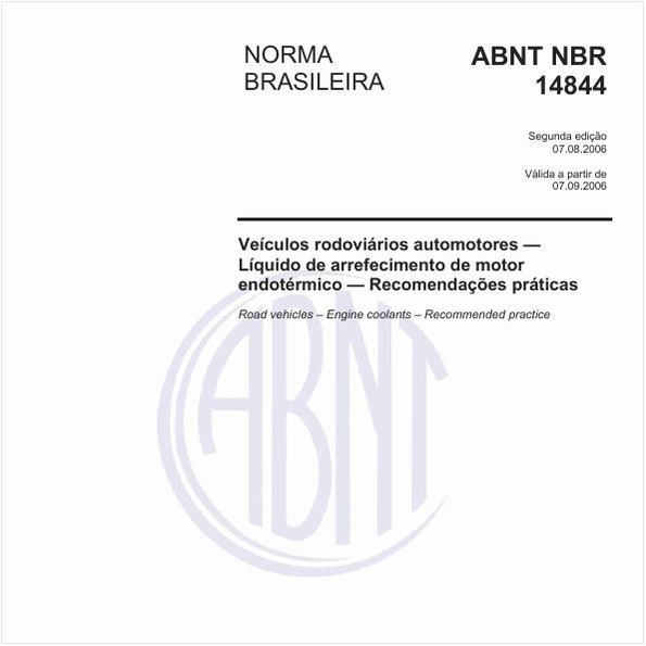 Veículos rodoviários automotores - Líquido de arrefecimento de motor endotérmico - Recomendações práticas