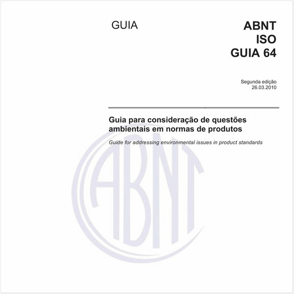 Guia para consideração de questões ambientais em normas de produtos