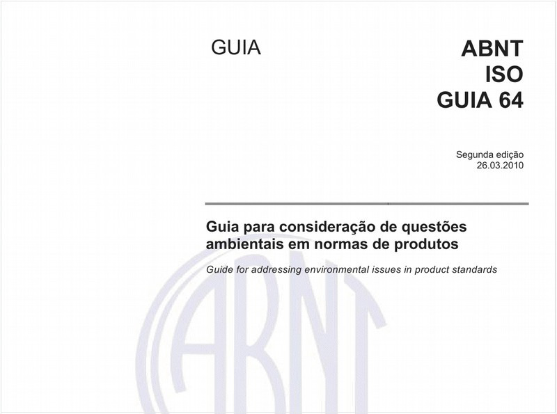 Guia para consideração de questões ambientais em normas de produtos