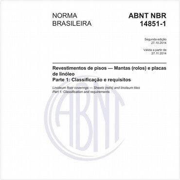 NBR14851-1 de 10/2014