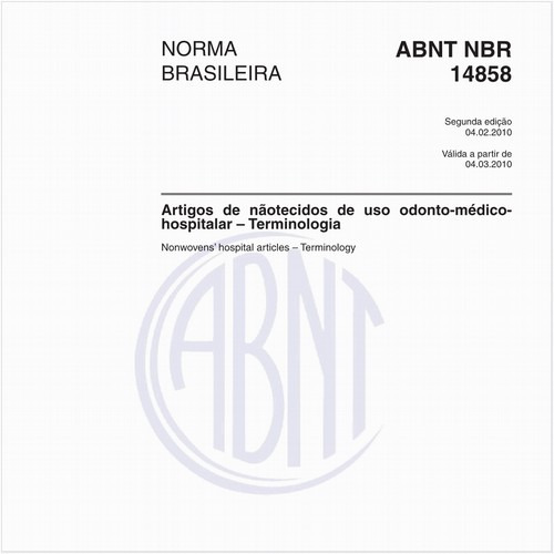 Artigos de nãotecidos de uso odonto-médico-hospitalar - Terminologia