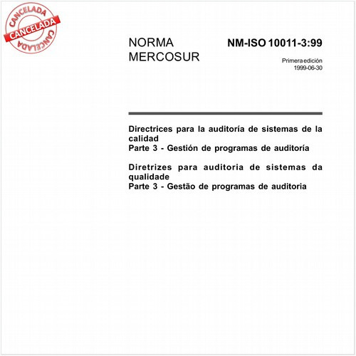 Diretrizes para auditoria de sistemas da qualidade - Parte 3: Gestão de programa de auditoria