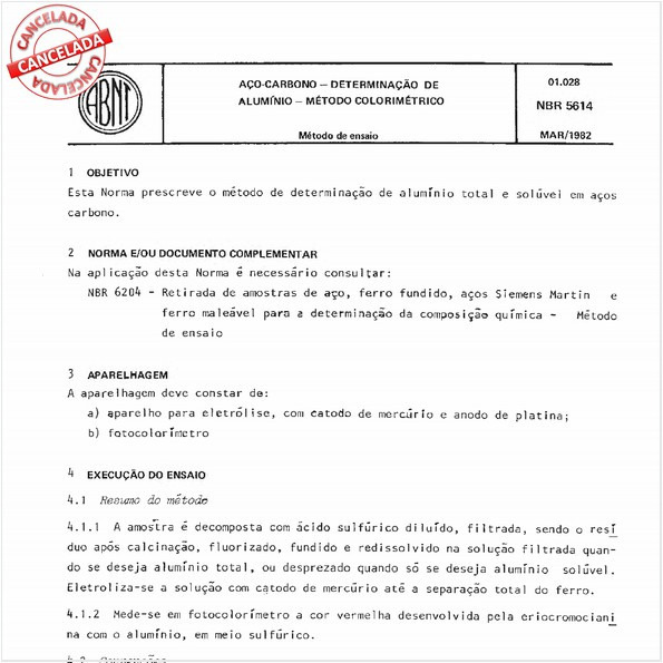 Aço-carbono - Determinação de alumínio - Método colorimétrico