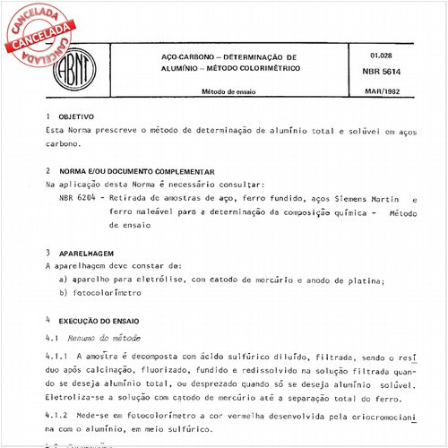 Aço-carbono - Determinação de alumínio - Método colorimétrico