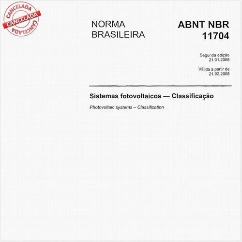 Sistemas fotovoltaicos - Classificação