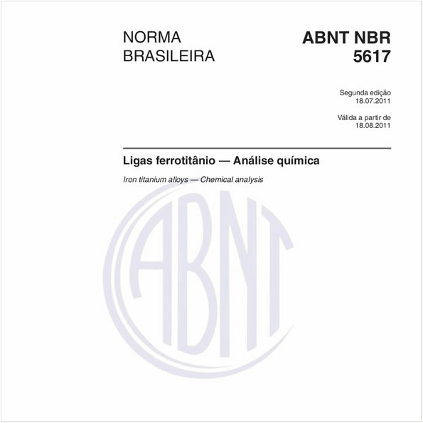 Ligas ferrotitânio — Análise química