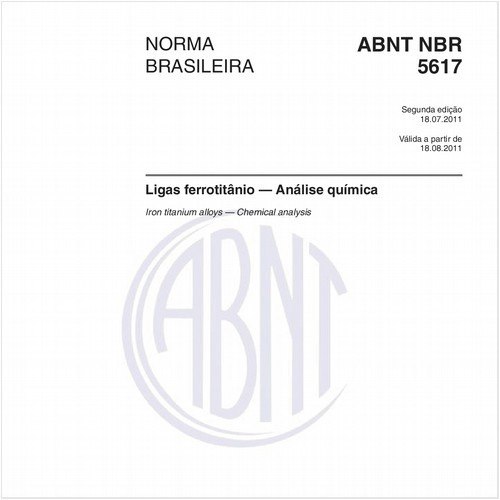 Ligas ferrotitânio — Análise química