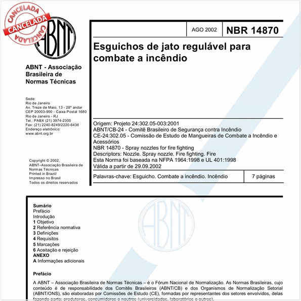 Esguichos de jato regulável para combate a incêndio