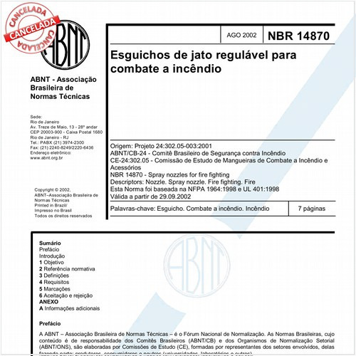 Esguichos de jato regulável para combate a incêndio