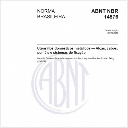 Utensílios domésticos metálicos — Alças, cabos, poméis e sistemas de fixação